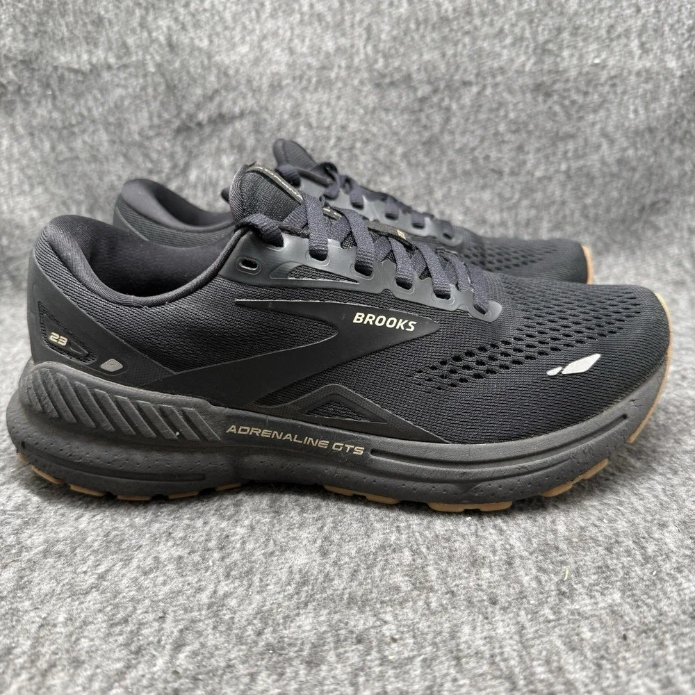 Brooks Adrenaline GTS 23 Womens Running Shoes Size 8 Wide D Black Gum Stability
